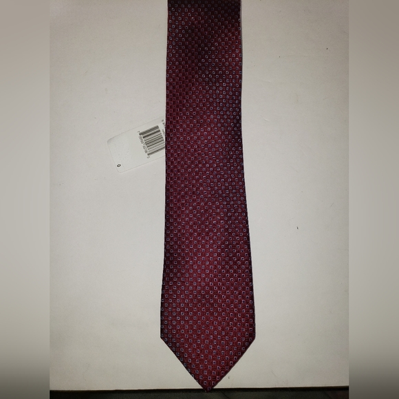 Mens Nautica Parquet Neat Tie, NWT, red and blue. - Picture 1 of 5